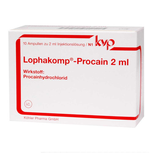 LOPHAKOMP Procain 2 ml Injektionsl&ouml;sung