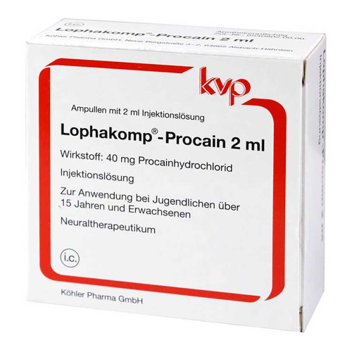 LOPHAKOMP Procain 2 ml Injektionsl&ouml;sung