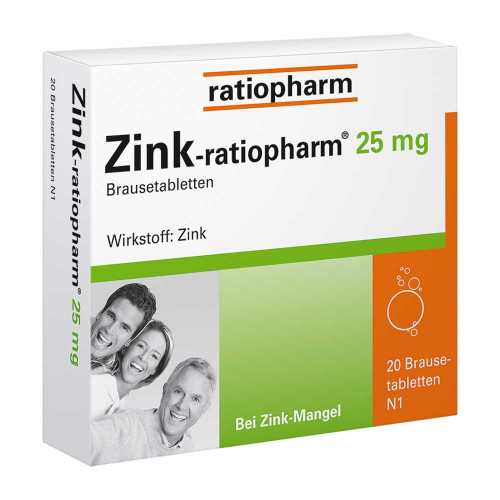 ZINK-RATIOPHARM 25 mg Brausetabletten