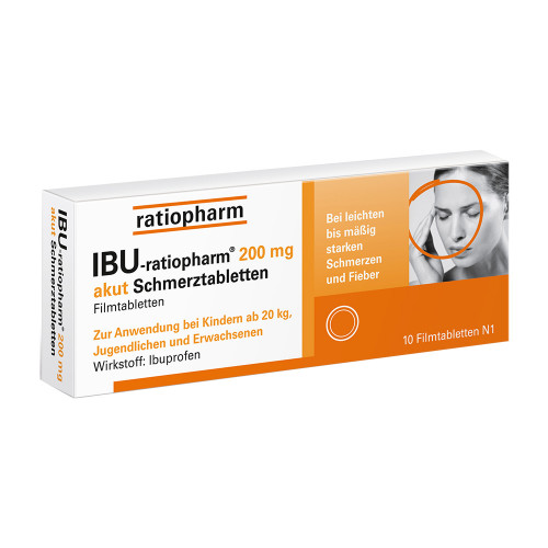 IBU-RATIOPHARM 200 mg akut Schmerztbl.Filmtabl.