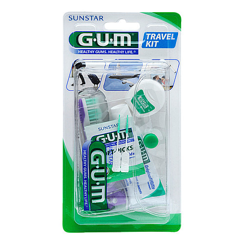 GUM TRAVEL KIT Zahnb&uuml;rste+Zahnseide+Zahnpasta