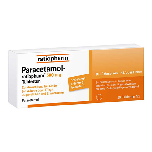 PARACETAMOL-ratiopharm 500 mg Tabletten