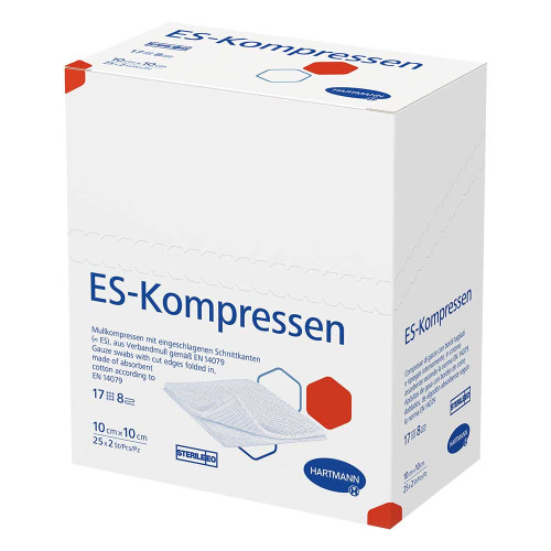 ES-KOMPRESSEN steril 10x10 cm 8fach
