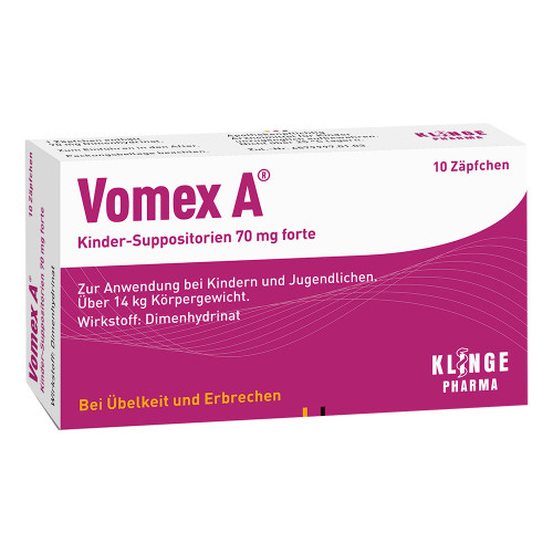 VOMEX A Kinder-Suppositorien 70 mg forte