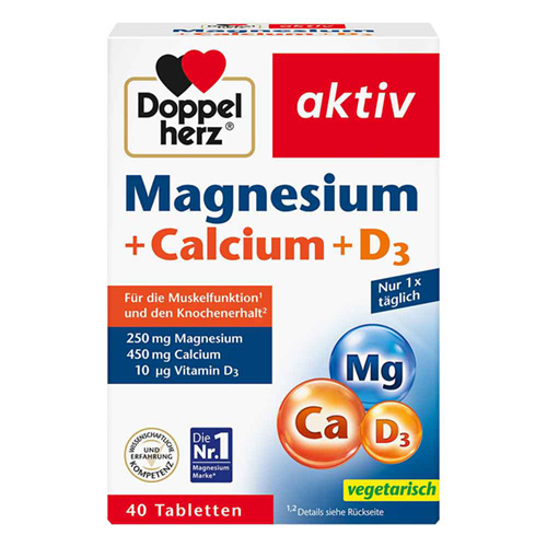 DOPPELHERZ Magnesium+Calcium+D3 Tabletten