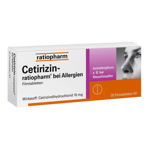 CETIRIZIN-ratiopharm bei Allergien 10 mg Filmtabl.