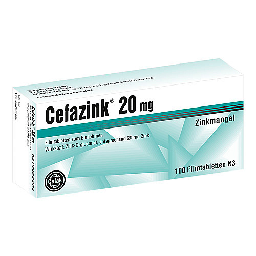 CEFAZINK 20 mg Filmtabletten