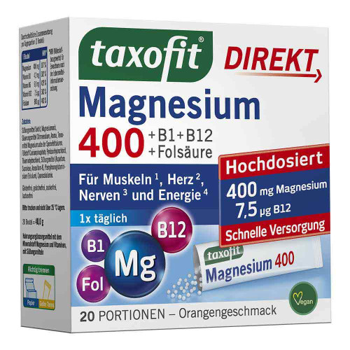 TAXOFIT Magnesium 400+B1+B6+B12+Fols&auml;ure 800 Gran.