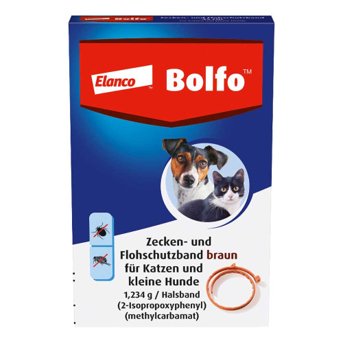 BOLFO Flohschutzband braun f.kleine Hunde/Katzen
