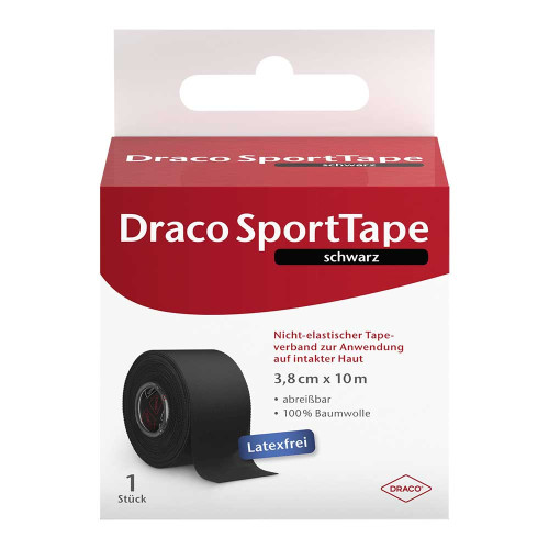 DRACO TAPEVERBAND 3,8 cmx10 m schwarz