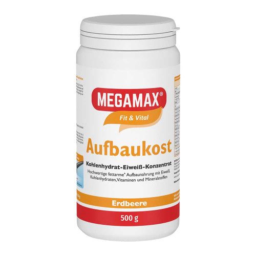 MEGAMAX Aufbaukost Erdbeere Pulver