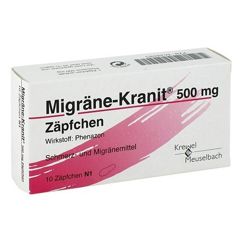 MIGR&Auml;NE KRANIT 500 mg Z&auml;pfchen