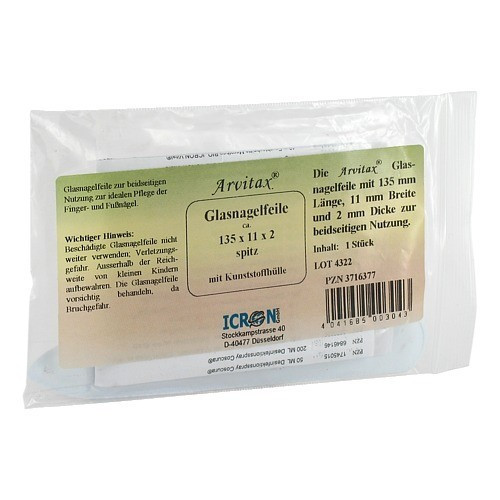 GLASNAGELFEILE 2x11x135 spitz mit H&uuml;lle Arvitax