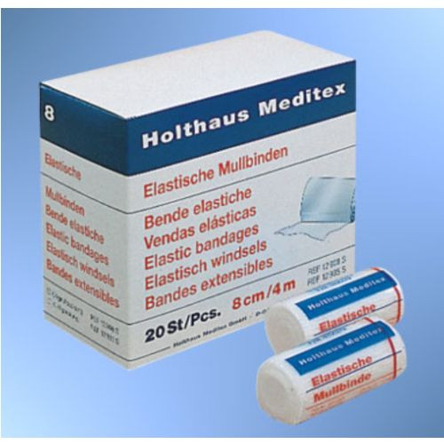 MULLBINDEN elastisch 12 cmx4 m
