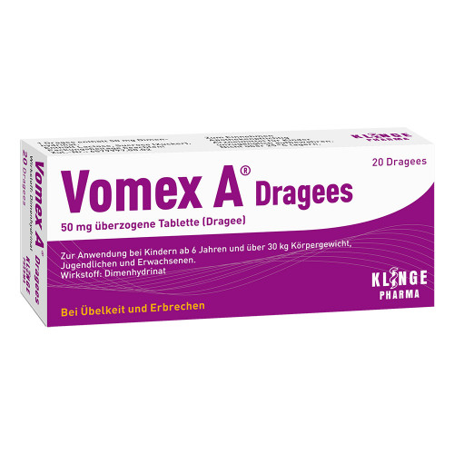 VOMEX A Dragees 50 mg &uuml;berzogene Tabletten