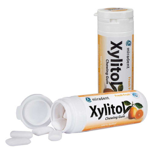 MIRADENT Xylitol Chewing Gum Frucht