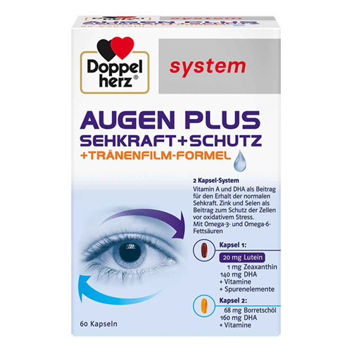DOPPELHERZ Augen plus Sehkraft+Schutz system Kaps.