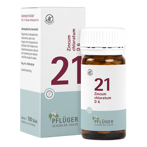 Biochemie Pfl&uuml;ger 21 Zincum chloratum D 6 Tabletten