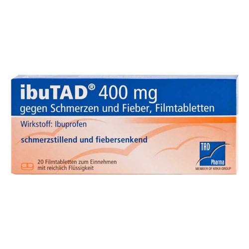 IBUTAD 400 mg gegen Schmerzen und Fieber Filmtabl.