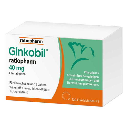 Ginkobil ratiopharm 40mg mit Ginkgo biloba
