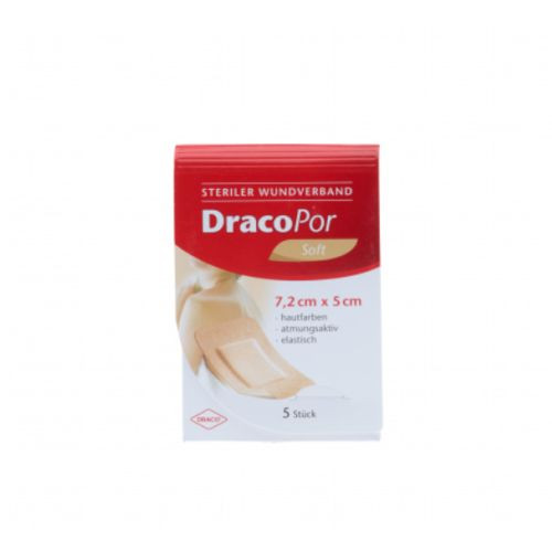 DRACOPOR Wundverband 8x10 cm steril hautfarben