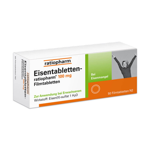 EISENTABLETTEN ratiopharm 100 mg Filmtabletten