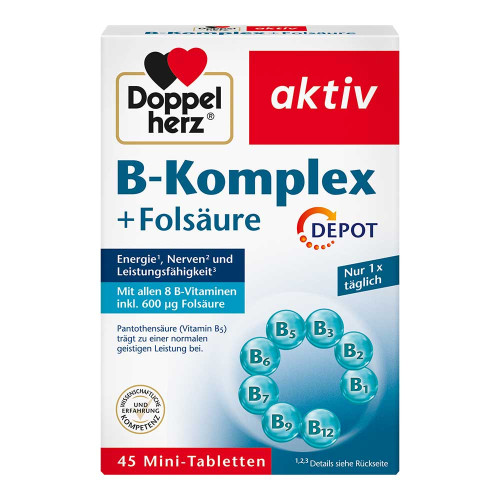 DOPPELHERZ B-Komplex+Fols&auml;ure Tabletten