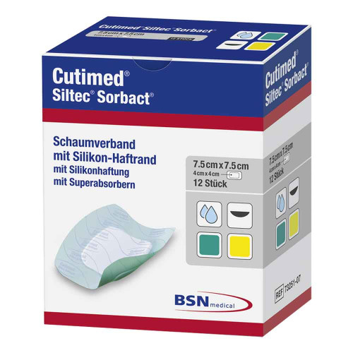CUTIMED Siltec Sorbact B PU-Verb.7,5x7,5cm