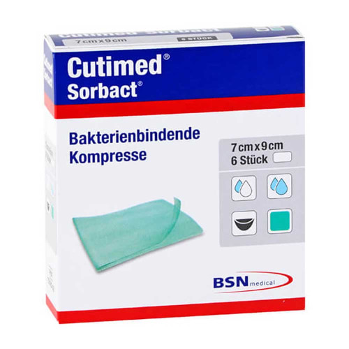 CUTIMED Sorbact Kompressen 4x6 cm