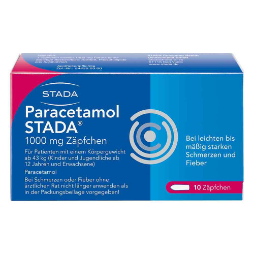 PARACETAMOL STADA 1000 mg Z&auml;pfchen