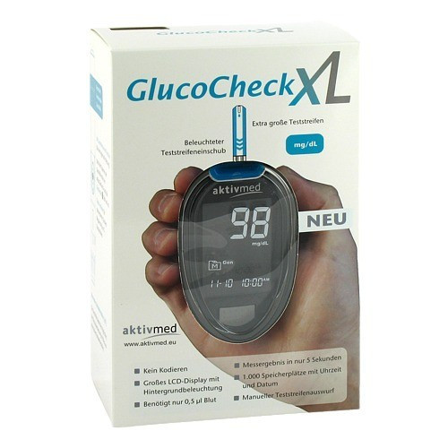 GLUCOCHECK XL Blutzuckermessger&auml;t Set mg/dl