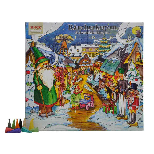 R&auml;ucherkerzen Adventskalender mit 24 D&uuml;ften