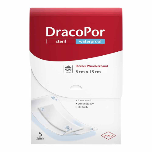 DRACOPOR waterproof Wundverband 8x15 cm steril