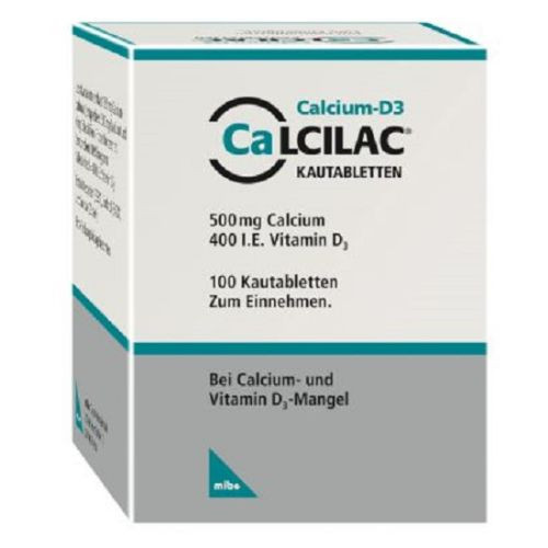 CALCILAC Kautabletten 500 mg/400 I.E.