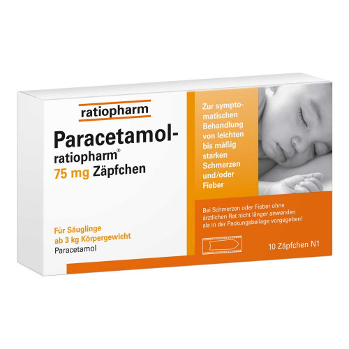 PARACETAMOL-ratiopharm 75 mg Z&auml;pfchen