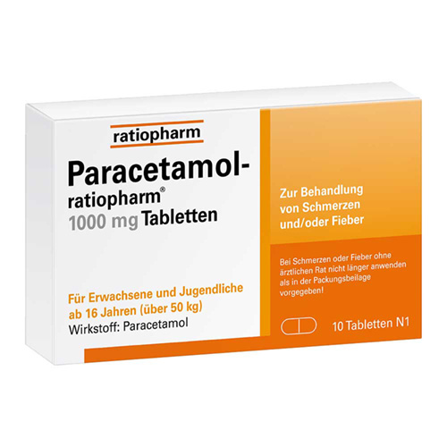 PARACETAMOL-ratiopharm 1.000 mg Tabletten