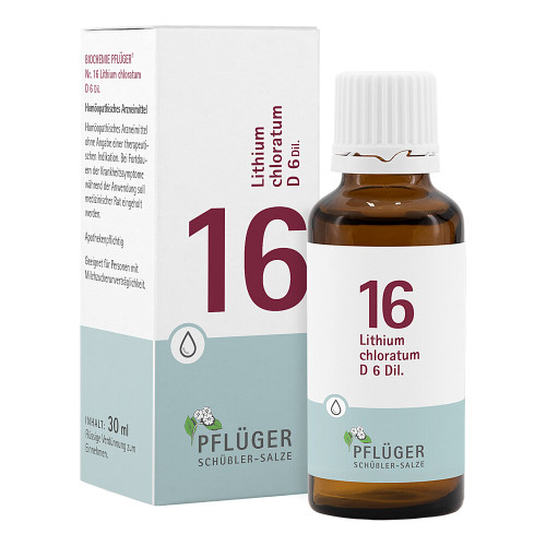 BIOCHEMIE Pfl&uuml;ger 16 Lithium chloratum D 6 Tropfen