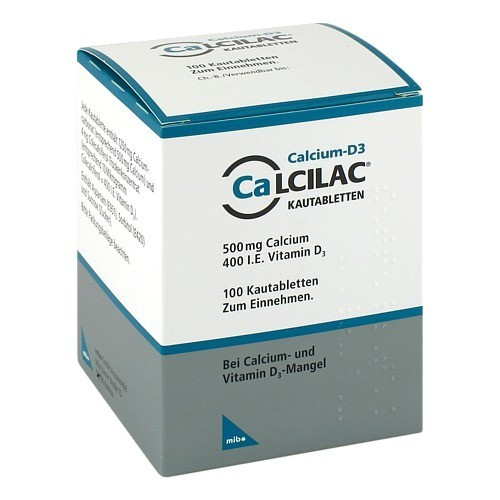CALCILAC Kautabletten 500 mg/400 I.E.