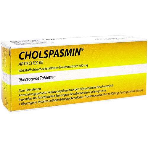 CHOLSPASMIN Artischocke &uuml;berzogene Tabletten