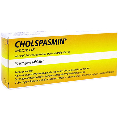 CHOLSPASMIN Artischocke &uuml;berzogene Tabletten