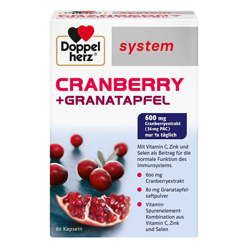 DOPPELHERZ Cranberry+Granatapfel system Kapseln