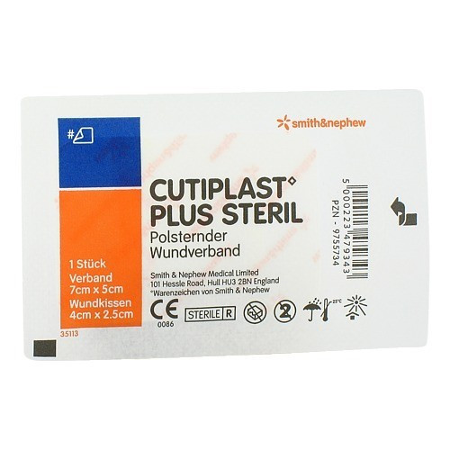 CUTIPLAST Plus steril 5x7 cm Verband