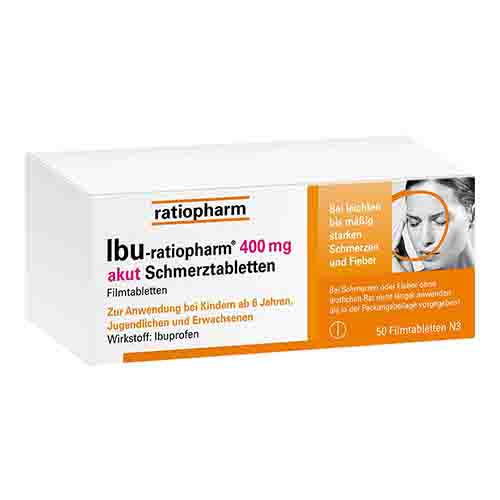 IBU-RATIOPHARM 400 mg akut Schmerztbl.Filmtabl.