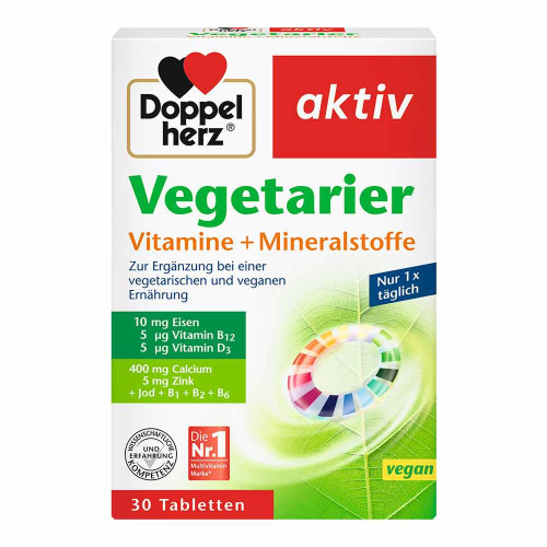 DOPPELHERZ Vegetarier Vitamine+Mineralstoffe aktiv