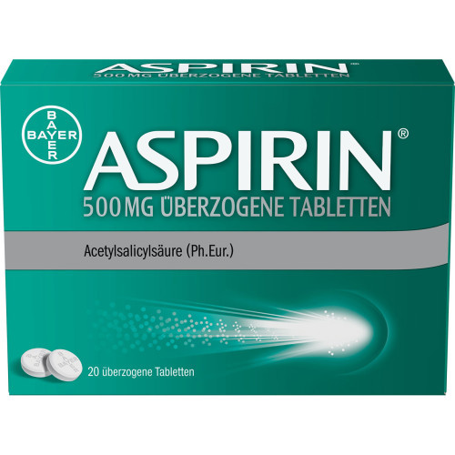 ASPIRIN 500 mg &uuml;berzogene Tabletten