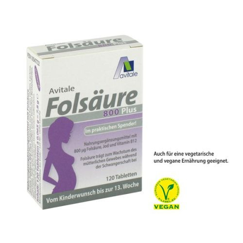 FOLS&Auml;URE 800 Plus B12+Jod Tabletten