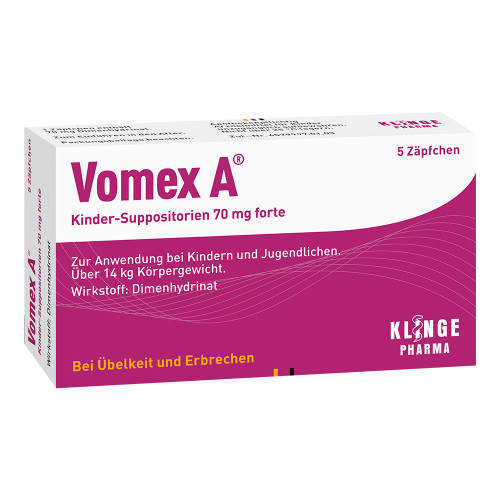 VOMEX A Kinder-Suppositorien 70 mg forte