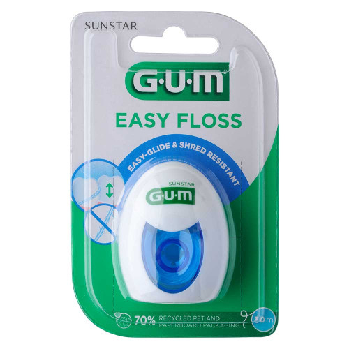 GUM EASY FLOSS Zahnseide gewach.30 m PTFE Zahnband