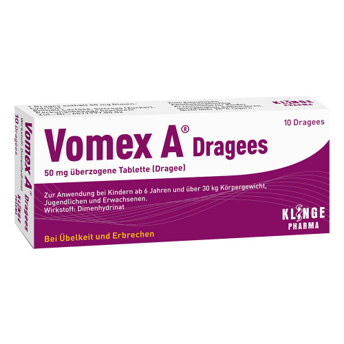 VOMEX A Dragees 50 mg &uuml;berzogene Tabletten