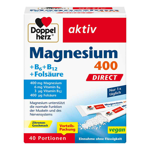 DOPPELHERZ Magnesium+B Vitamine DIRECT Pellets